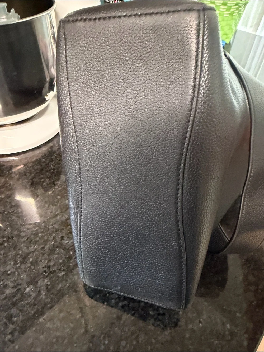 Tory Burch Black Pebbled Leather bucket bag